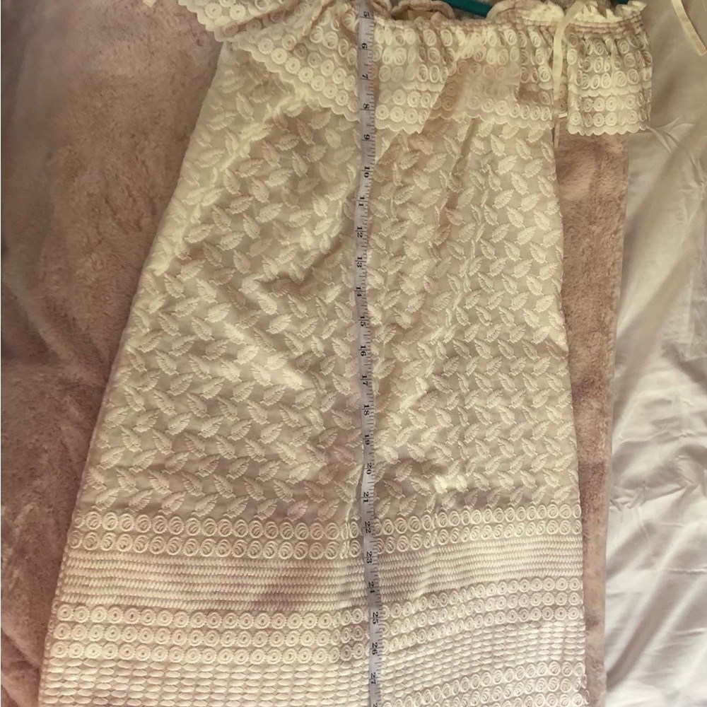 Paloma Blue Tie Spaghetti Strap Off the Shoulder‎ Dress Off-White/Cream M - Picture 10 of 10